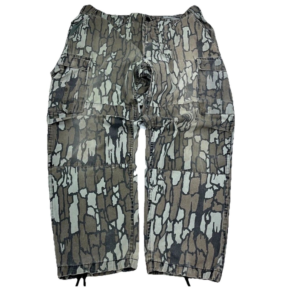 Vintage Trebark Camo Pants Men XL 40x30 Cargo Baggy Skate USA 90s Hip Hop Adult
